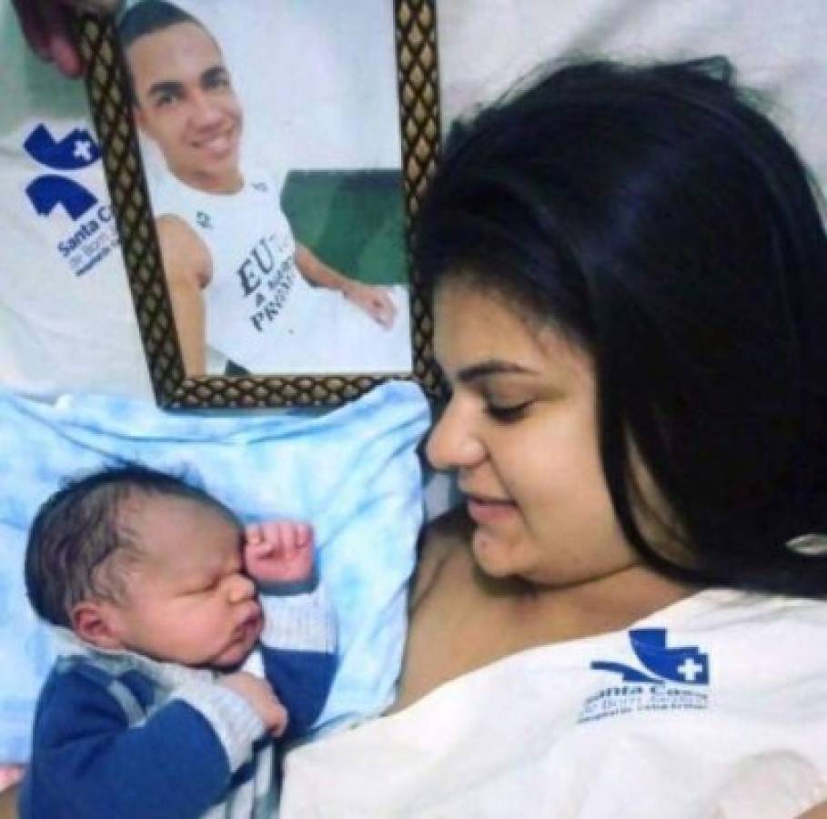El hermoso bebé de Tiaguinho, jugador del Chapecoense que murió en la tragedia. (Foto: Redes)