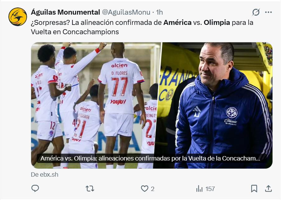 A sellar el boleto Lo que dicen los medios de México previo al América ante Olimpia