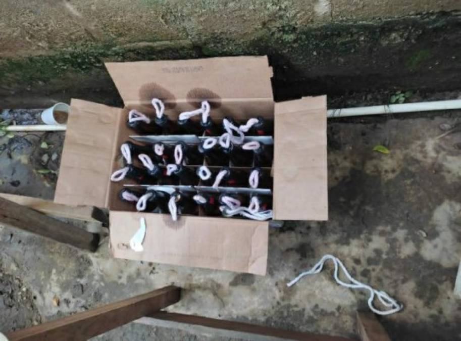 Bombas molotov, drogas, armas y tres detenidos en laboratorio de la MS-13 que pretendía desestabilizar elecciones