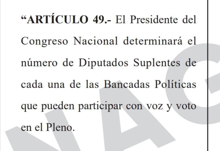 $!¿Luis Redondo puede integrar suplentes en cualquier silla del Congreso Nacional?
