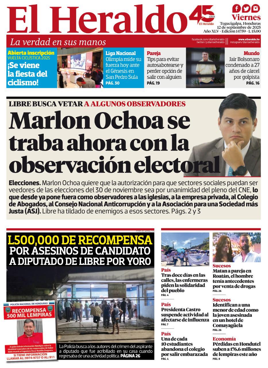 Marlon Ochoa se traba ahora con la observación electoral