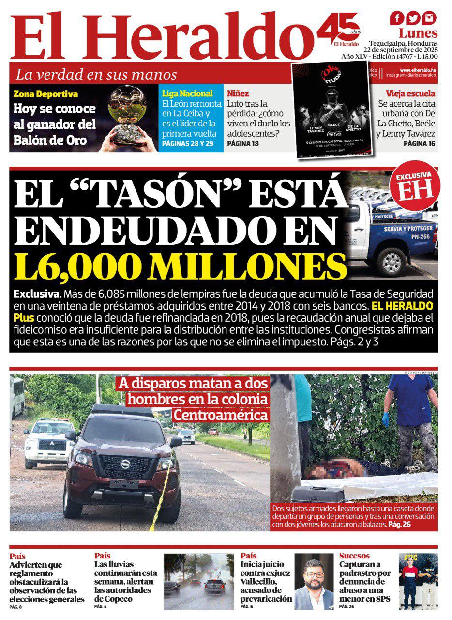 El Tasón está endeudado en L6,000 millones