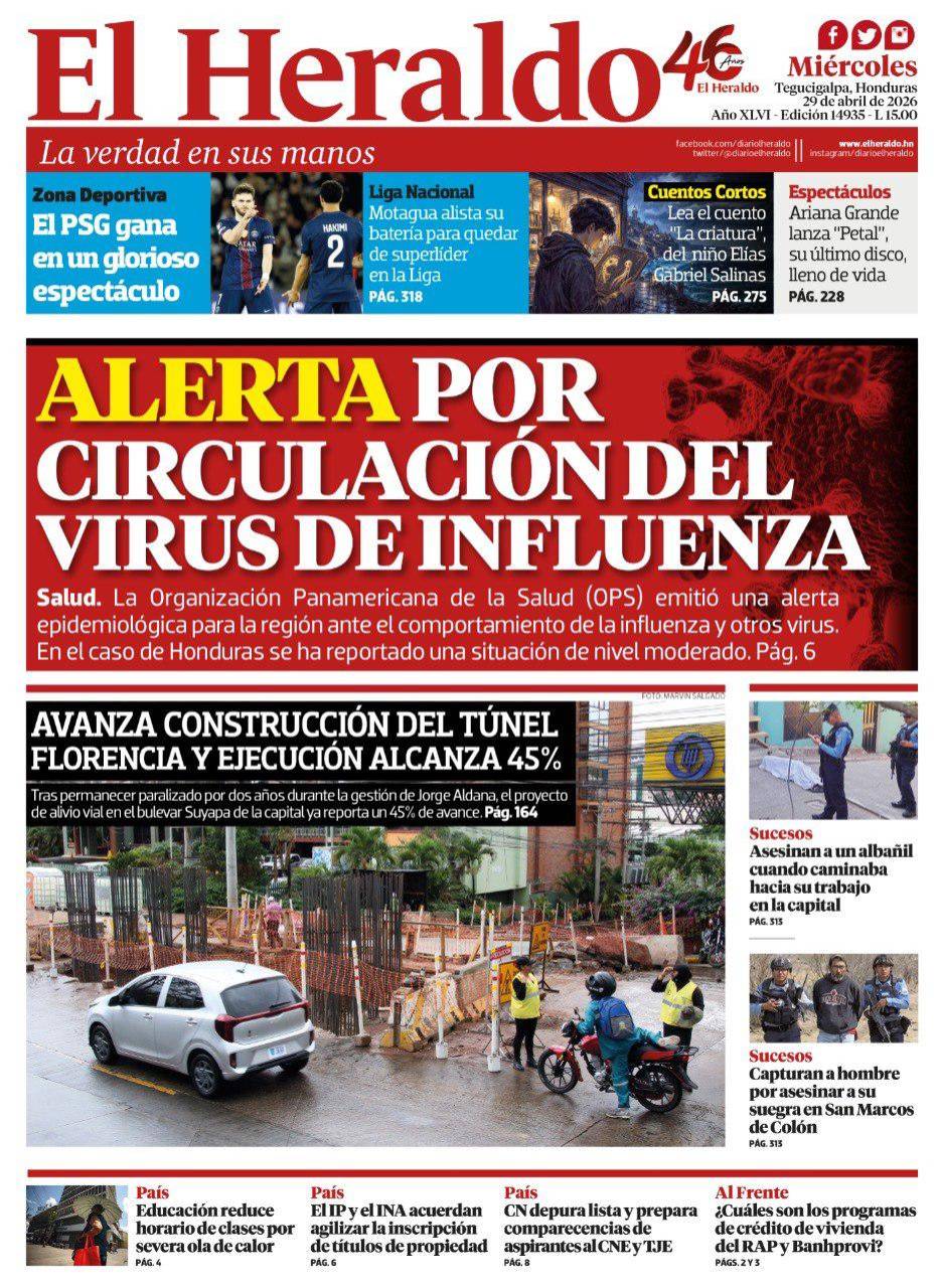 Alerta por circulación del virus de influenza