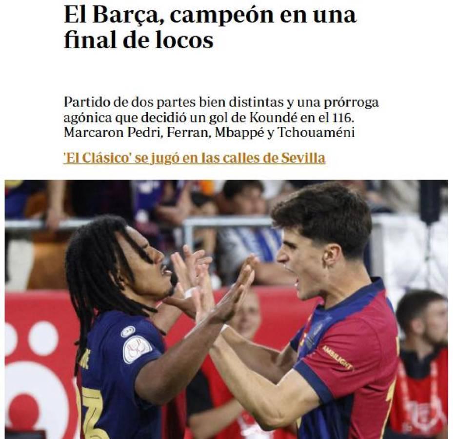 Así reaccionaron periodistas tras título de Barcelona en Copa del Rey sobre Real Madrid Así reaccionaron periodistas tras título de Barcelona en Copa del Rey sobre Real Madrid
