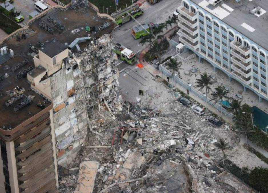 Las impactantes imágenes del derrumbe de un edificio en Miami