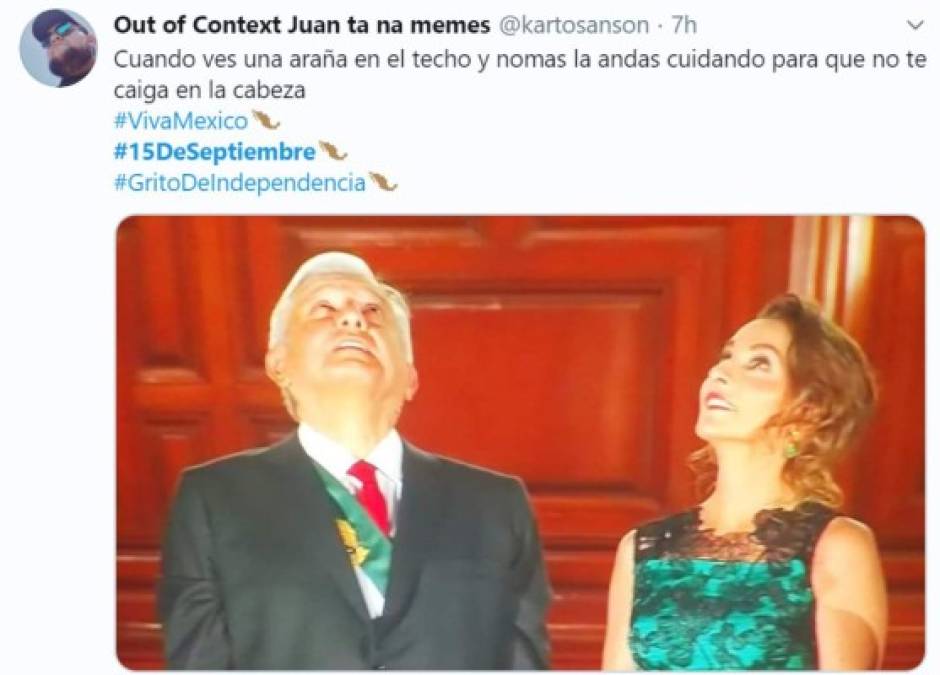 AMLO no se salvó de los memes por el emotivo grito de independencia