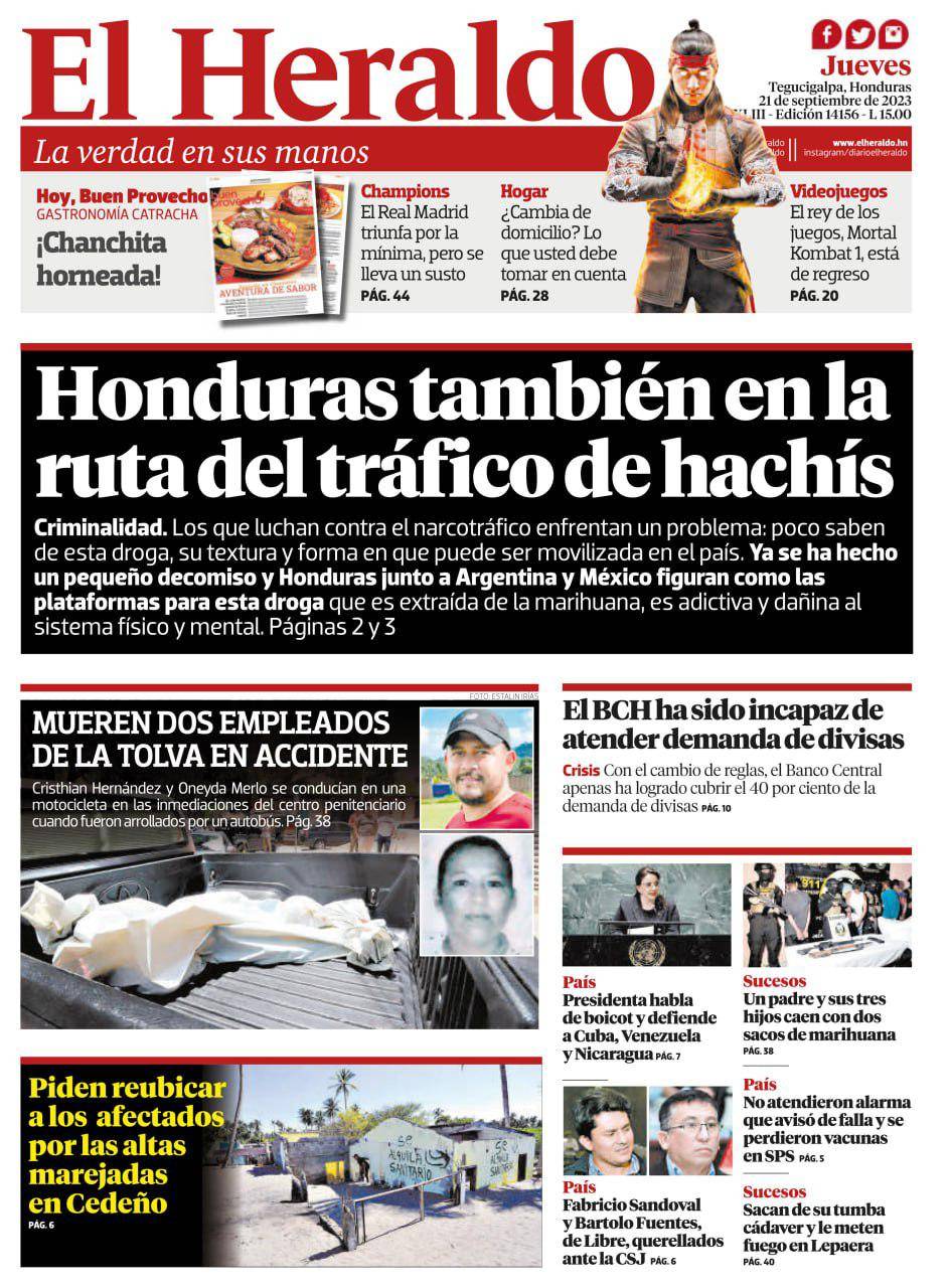 Honduras también en la ruta del tráfico de hachís
