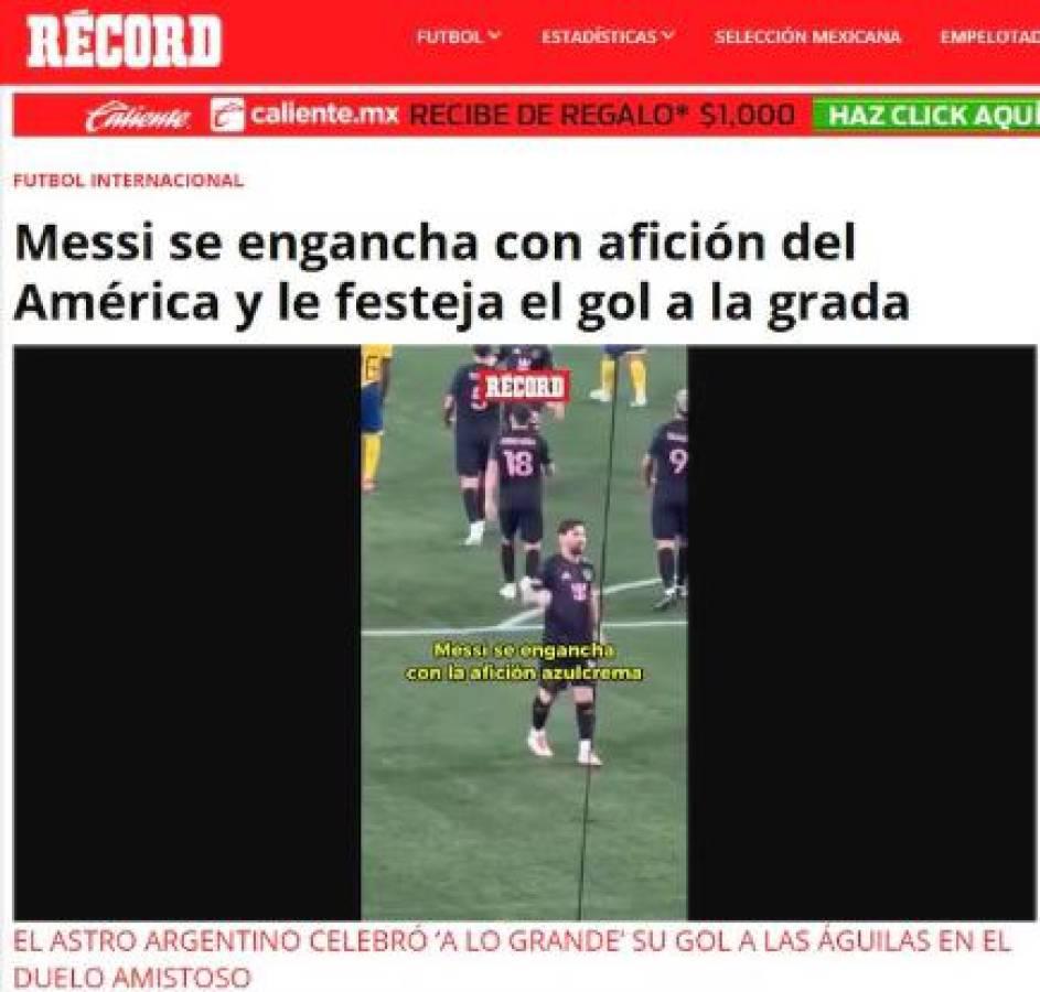 Prensa mexicana reacciona ardida por gesto de Lionel Messi contra aficionados del América
