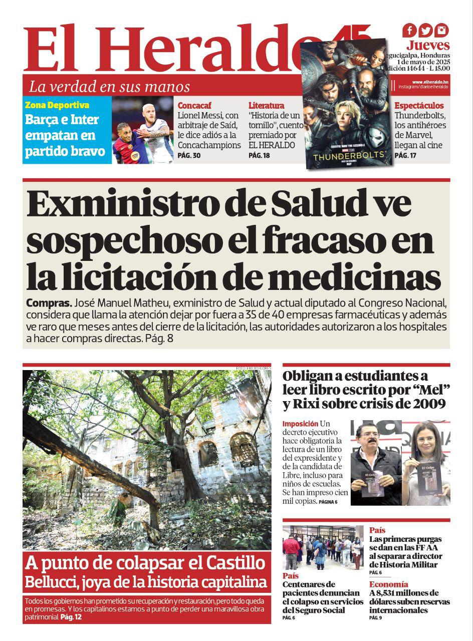 Exministro de Salud ve sospechoso el fracaso en la licitación de medicinas