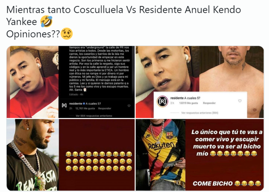 Memes por tiradera de Cosculluela y Residente Calle 13