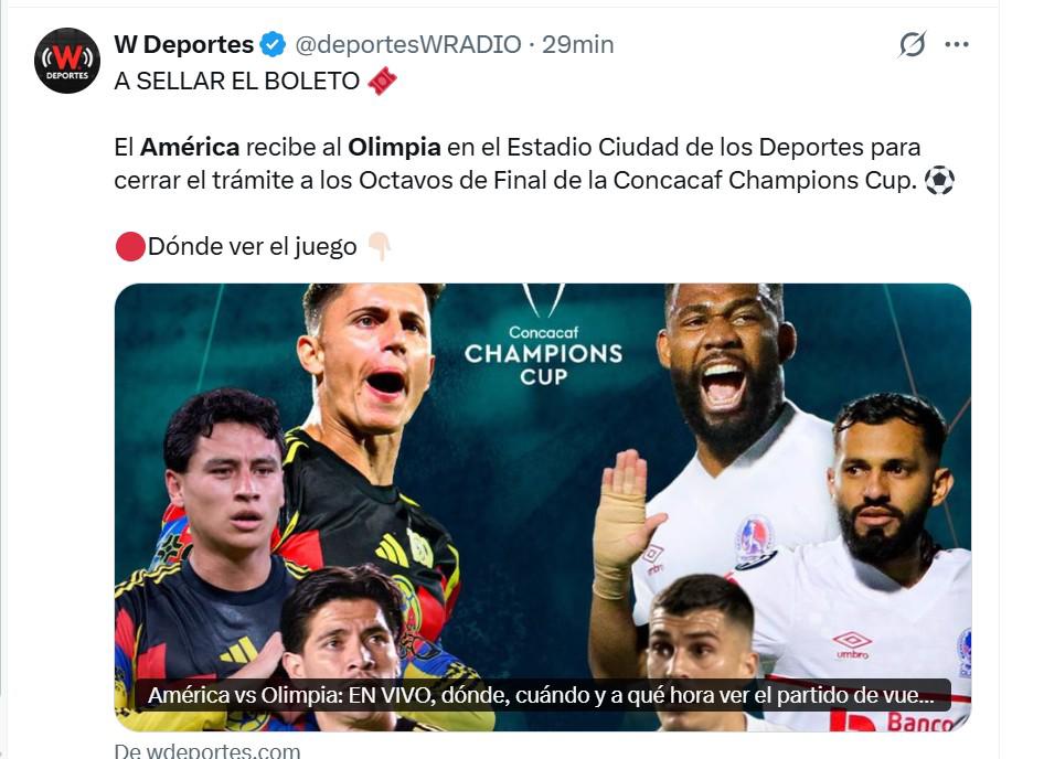 A sellar el boleto Lo que dicen los medios de México previo al América ante Olimpia
