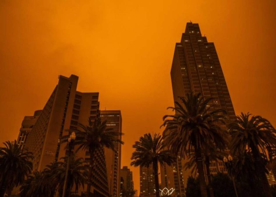 Apocalípticas imágenes que dejan los infernales incendios en San Francisco  