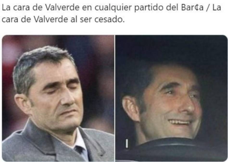 ¿Felices? Aficionados del Barcelona inundan las redes con divertidos memes tras despido de Valverde