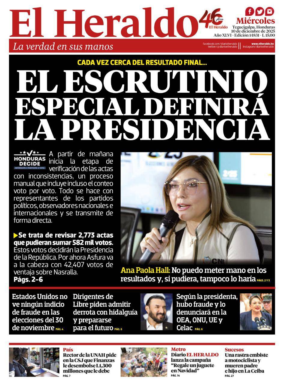 El escrutinio especial definirá la Presidencia