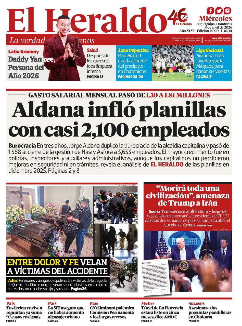 Aldana infló planillas con casi 2,100 empleados