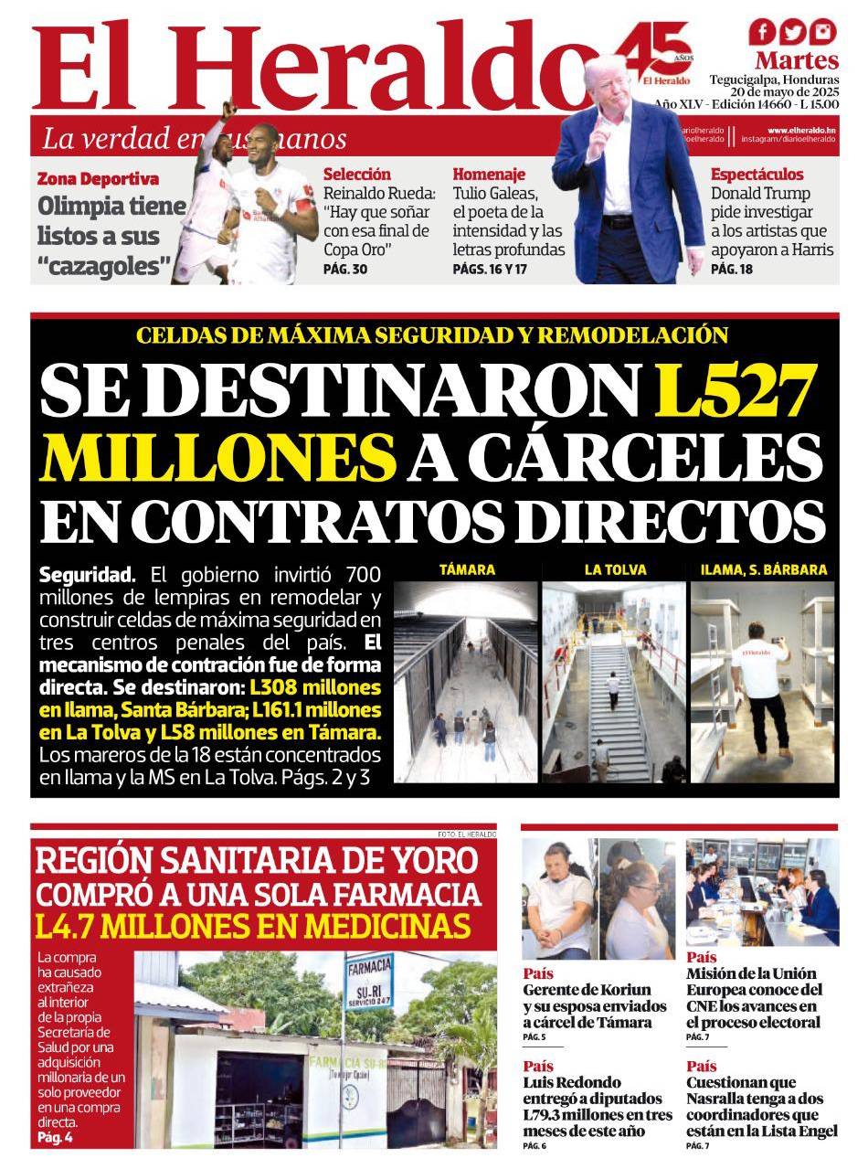 Se destinaron L527 millones a cárceles en contratos directos