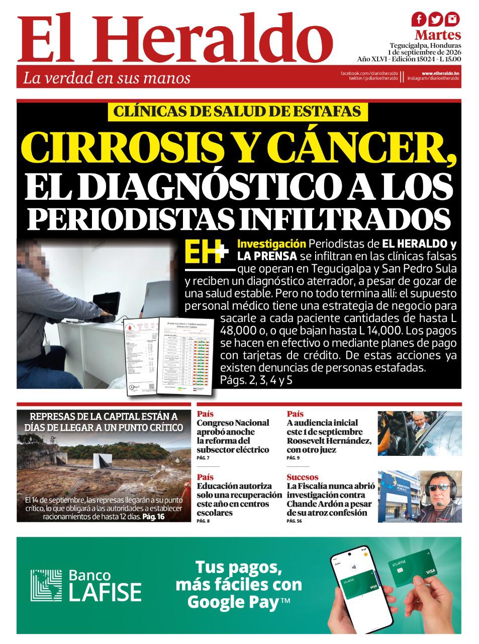 Cirrosis y cáncer, el diagnóstico a los periodistas infiltrados