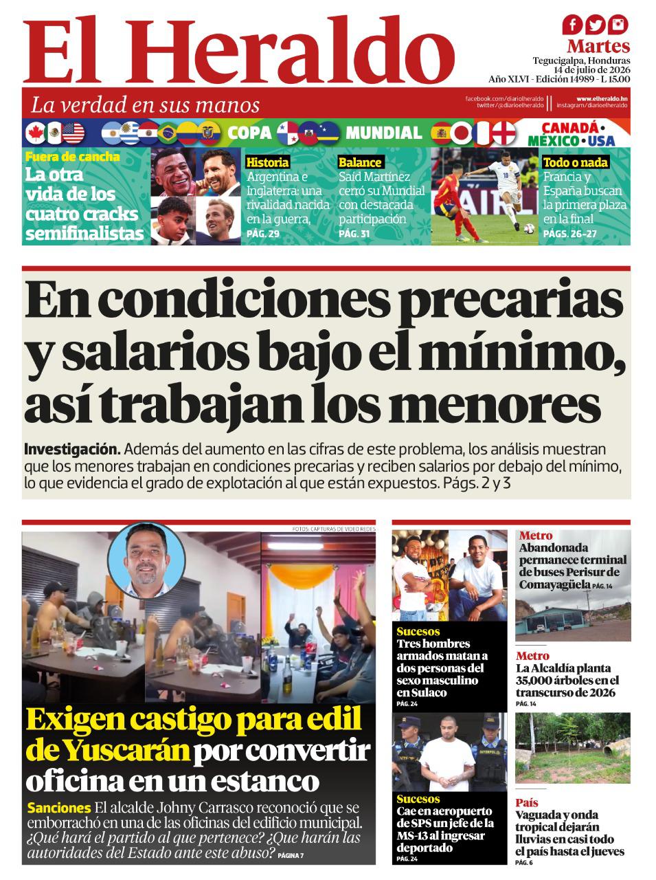 En condiciones precarias y salarios bajo el mínimo, así trabajan los menores