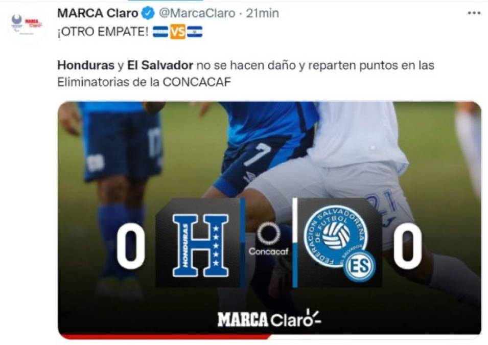 Prensa internacional resalta empate entre Honduras y El Salvador en el Cuscatlán