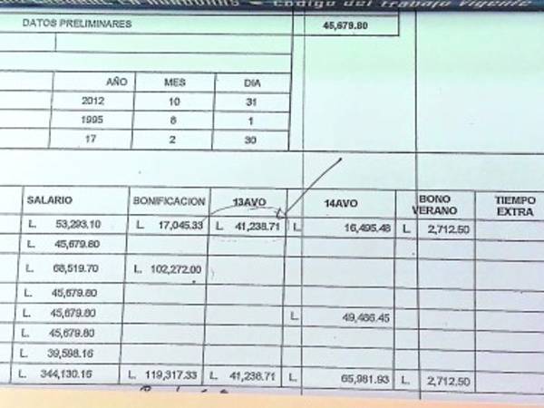 Estas son las inconsistencias que detectó la Comisión Interventora en un ejemplo de cálculo de prestaciones.