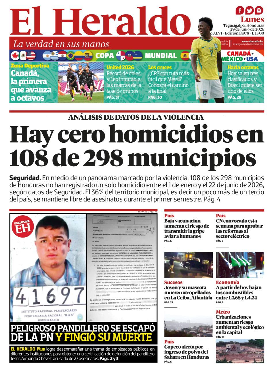 Hay cero homicidios en 108 de 298 municipios