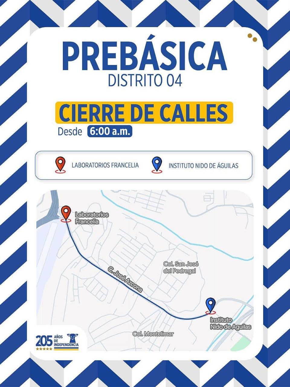 Calles cerradas este domingo6 de septiembre por desfiles de prebásica en Tegucigalpa