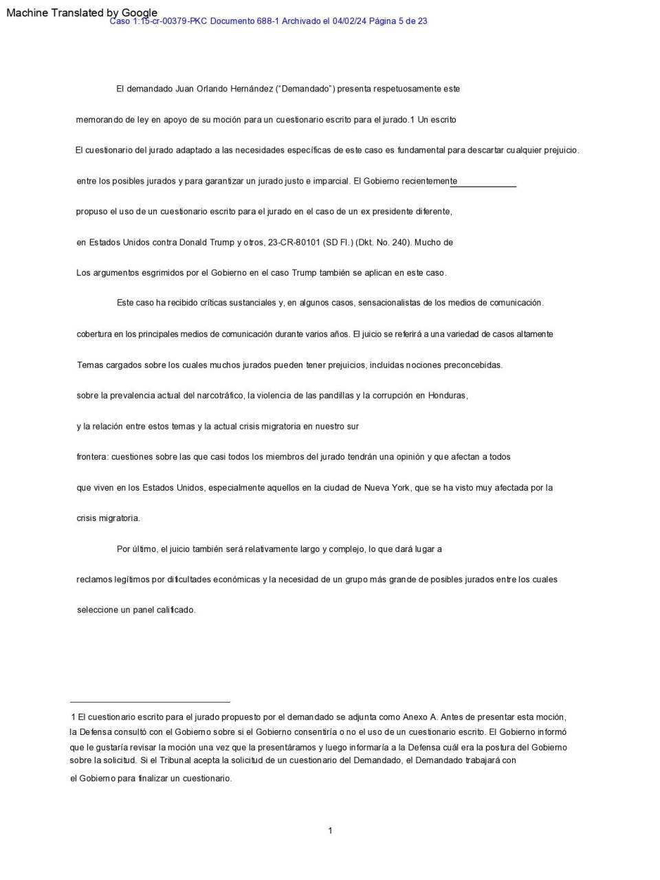 En directo: Juicio de Juan Orlando Hernández