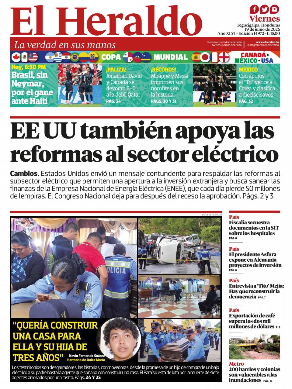 EE UU también apoya las reformas al sector eléctrico