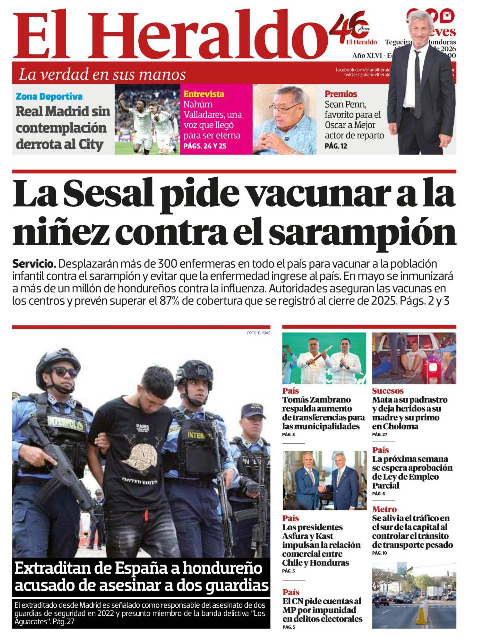 La Sesal pide vacunar a la niñez contra el sarampión