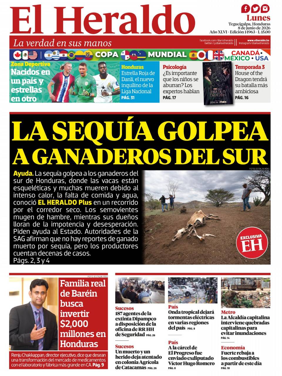 La sequía golpea a ganaderos en el sur