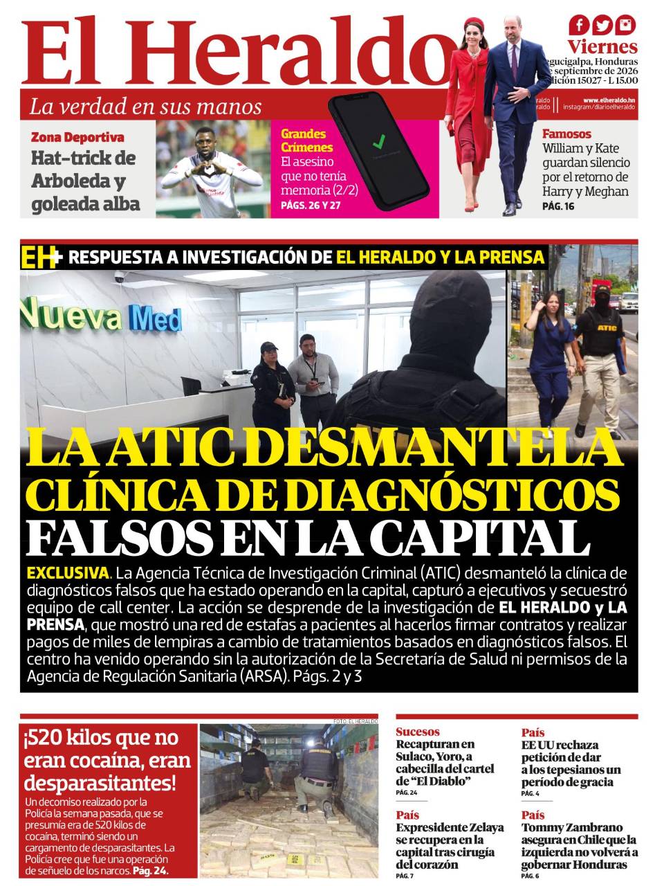 La ATIC desmantela clínica de diagnósticos falsos en la capital