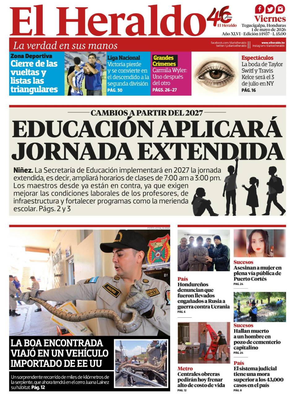 Educación aplicará jornada extendida