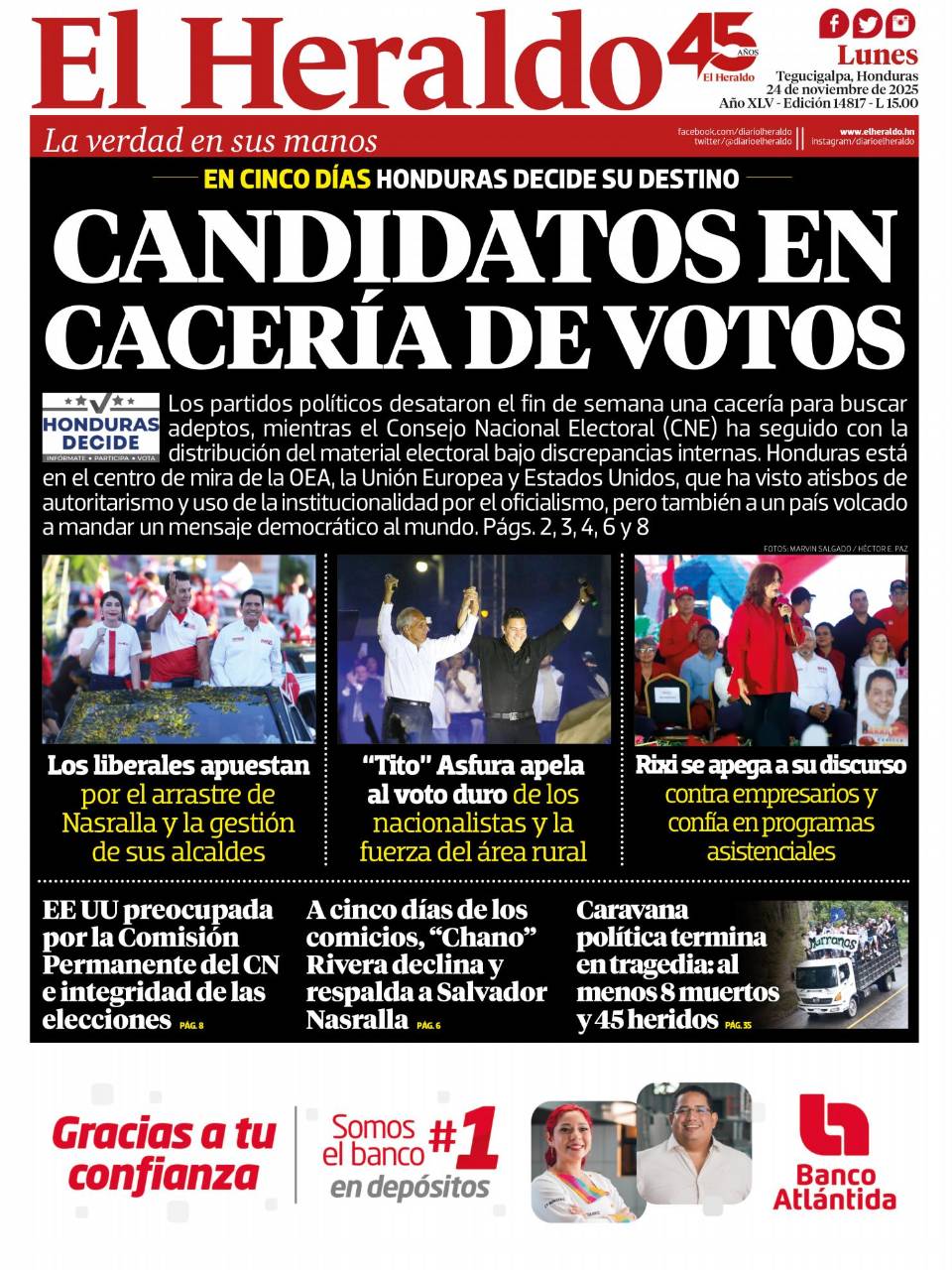 Candidatos en cacería de votos