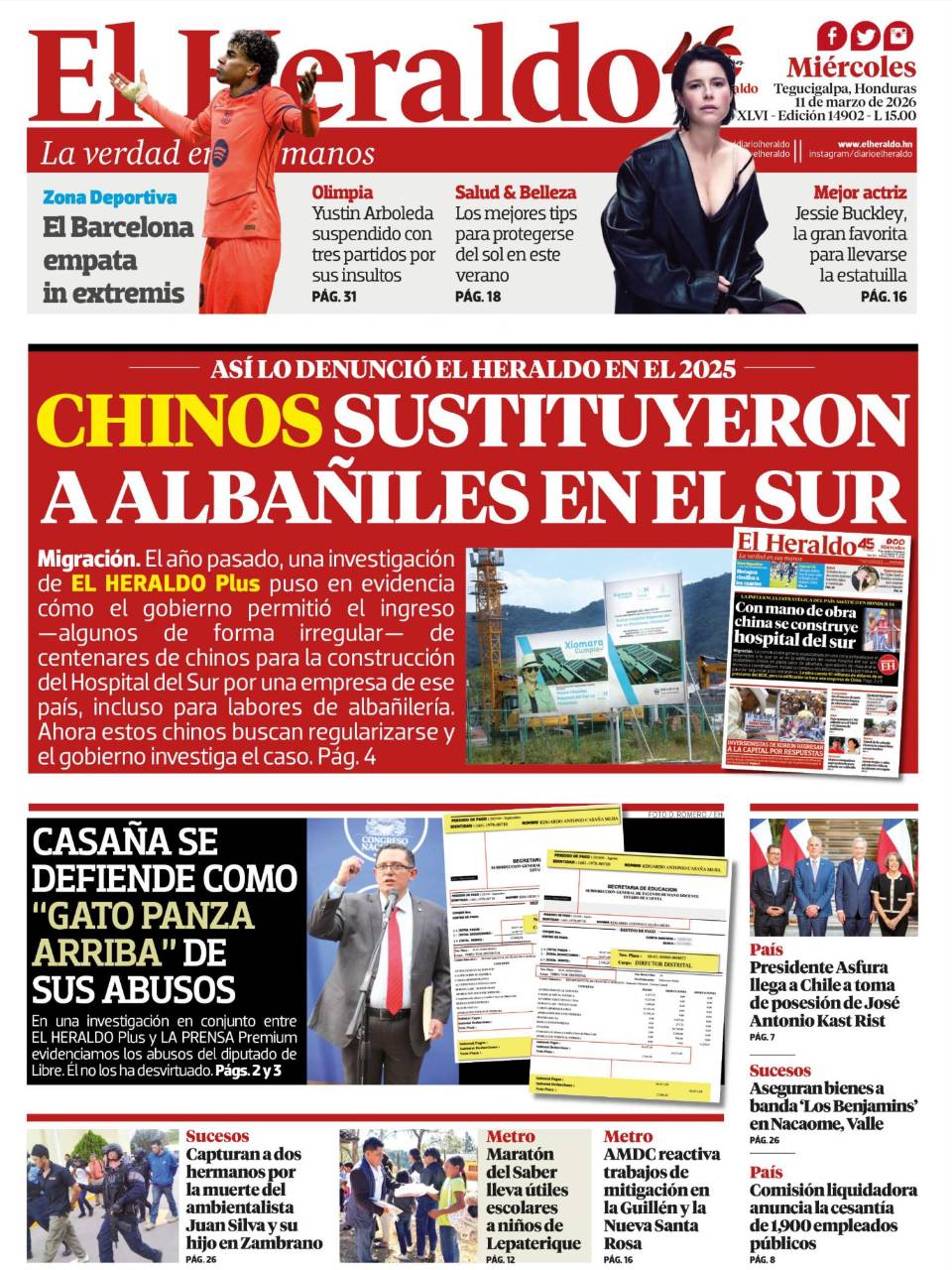 Chinos sustituyeron a albañiles en el Sur