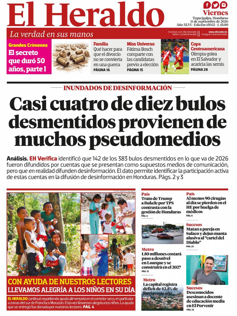 Casi cuatro de diez bulos desmentidos provienen de muchos pseudomedios