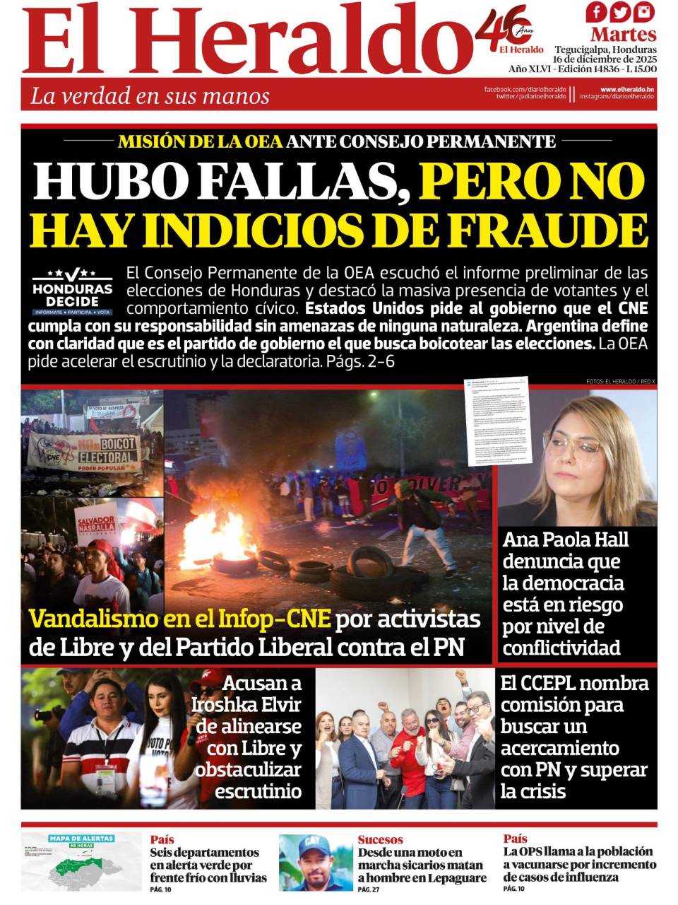 Hubo fallas, pero no hay indicios de fraude