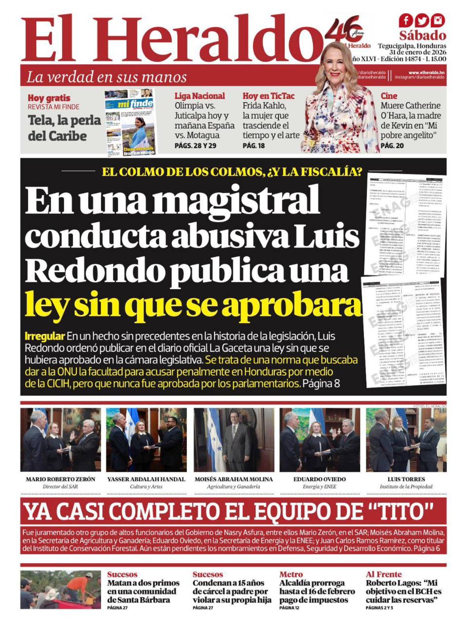 En una magistral conducta abusiva Luis Redondo publica una ley sin que se aprobara