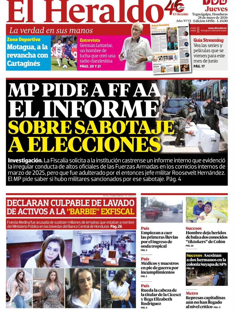 MP pide a FF AA el informe sobre sabotaje a elecciones