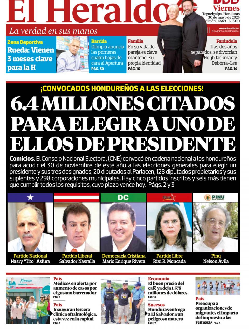 6.4 millones citados para elegir a uno de ellos de presidente