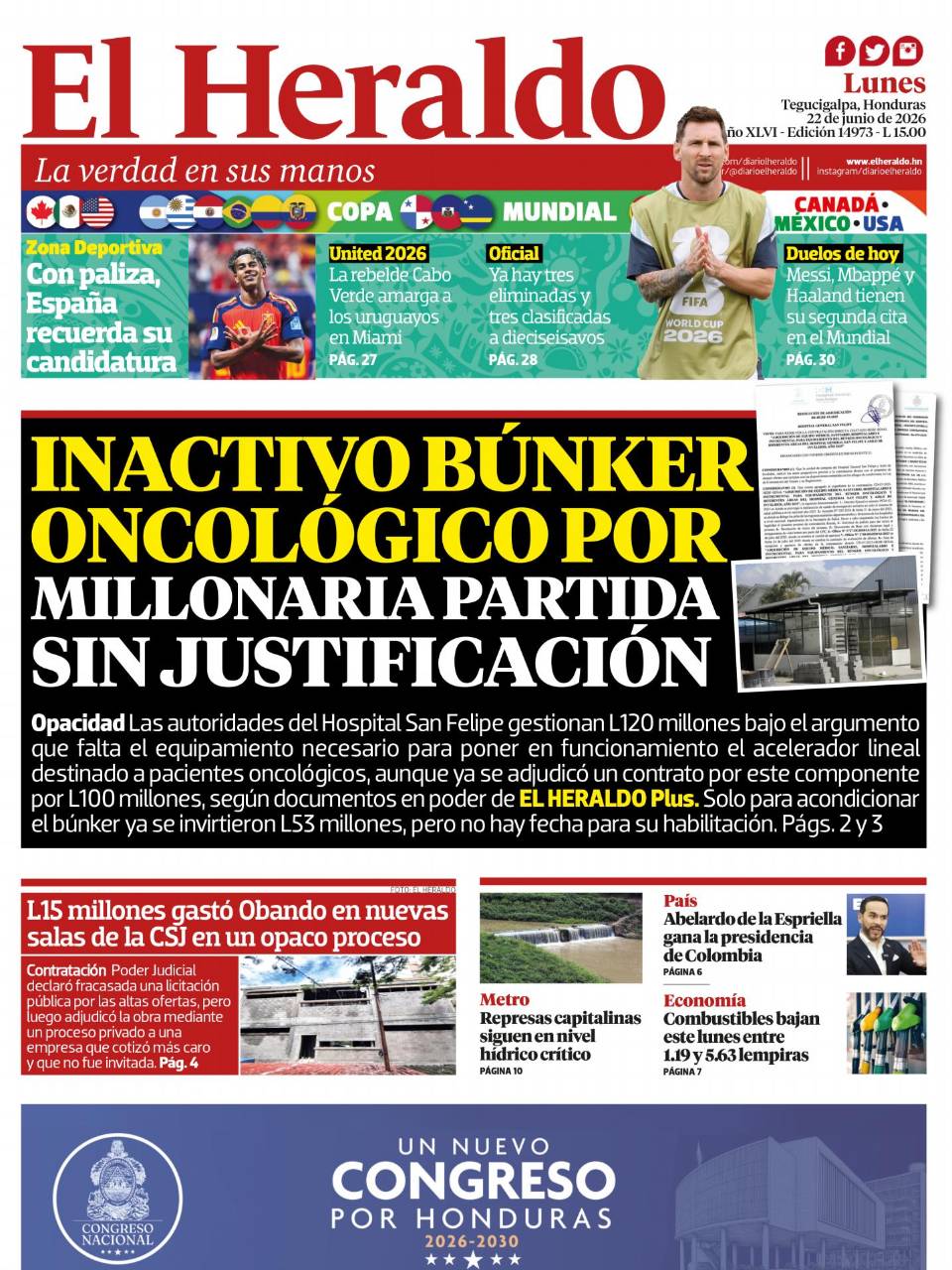 Inactivo búnker oncológico por millonaria partida sin justificación
