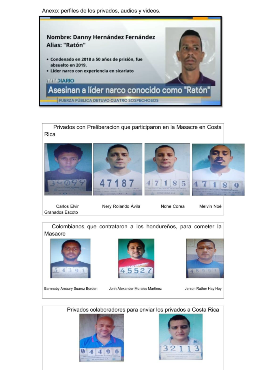 Esta es la estructura criminal que conformó atentados en Costa Rica, según los informes de inteligencia a los que tuvo acceso EL HERALDO Plus.