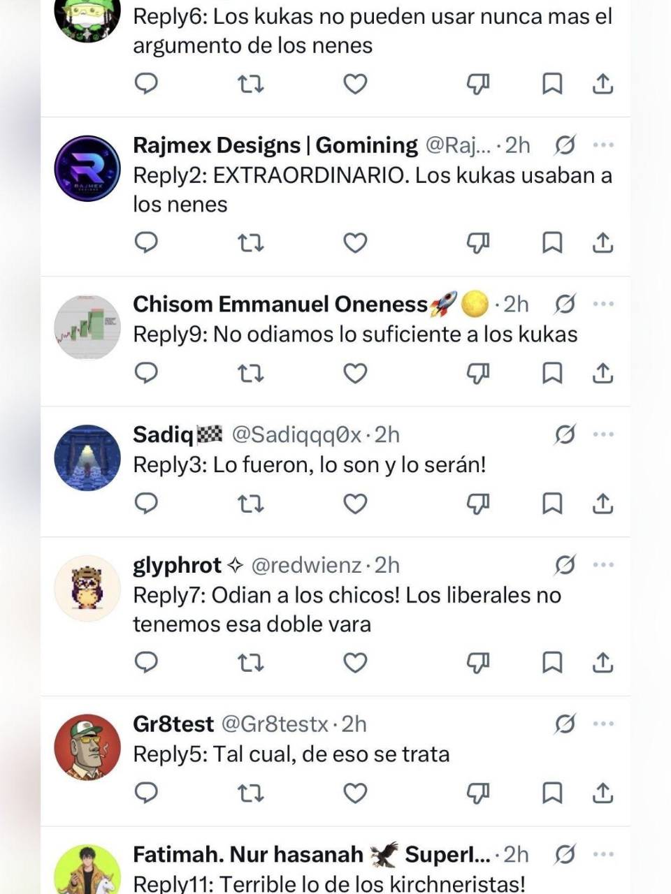 En las recientes publicaciones de Santiago Oría quedaron evidenciados múltiples bots que apoyan al Gobierno de Javier Milei.