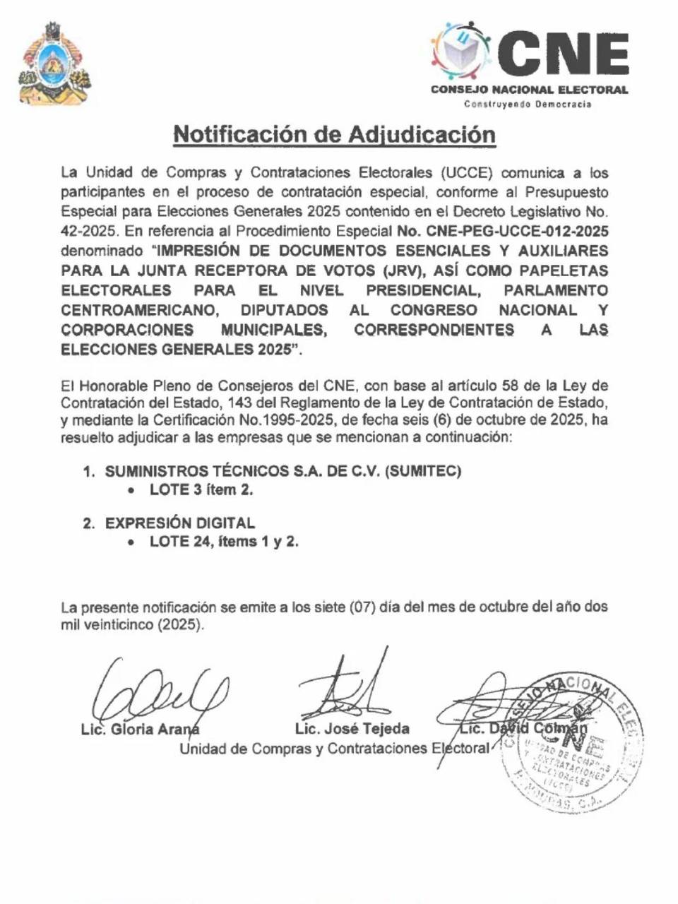 SUMITEC y Expresión Digital fueron las empresas seleccionadas por el órgano electoral para la impresión de las papeletas y documentos de las JRV.