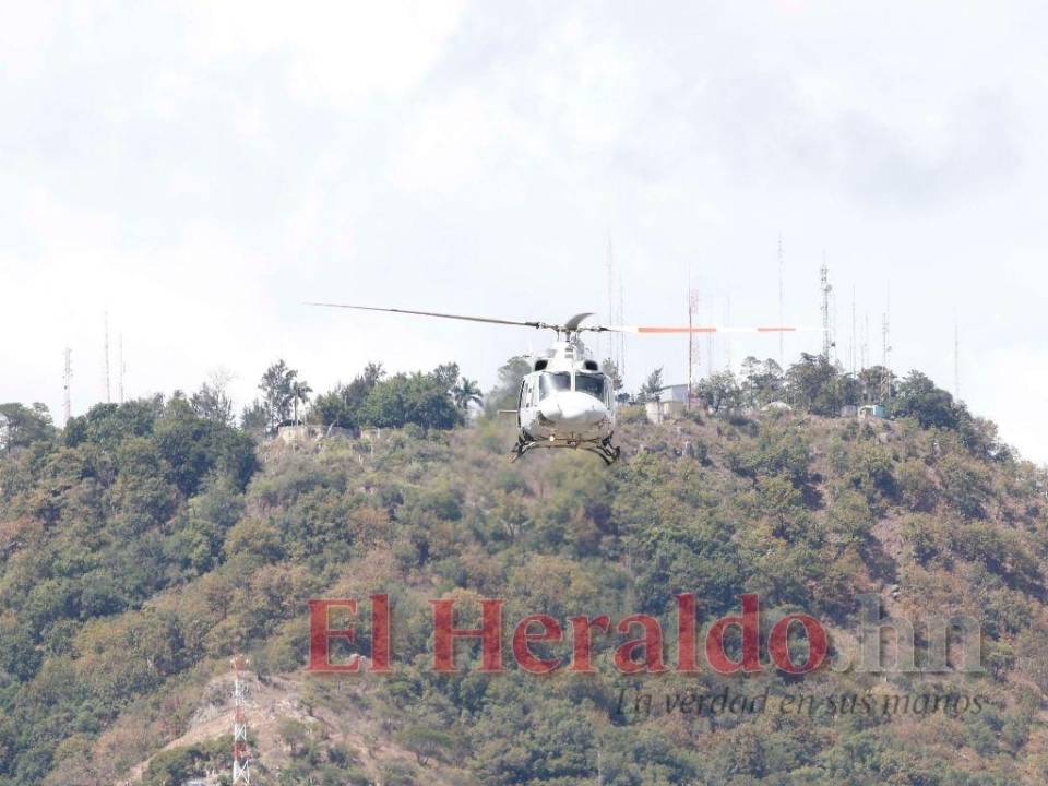 El helicóptero presidencial está bajo el cuidado de la Fuerza Aérea Hondureña.