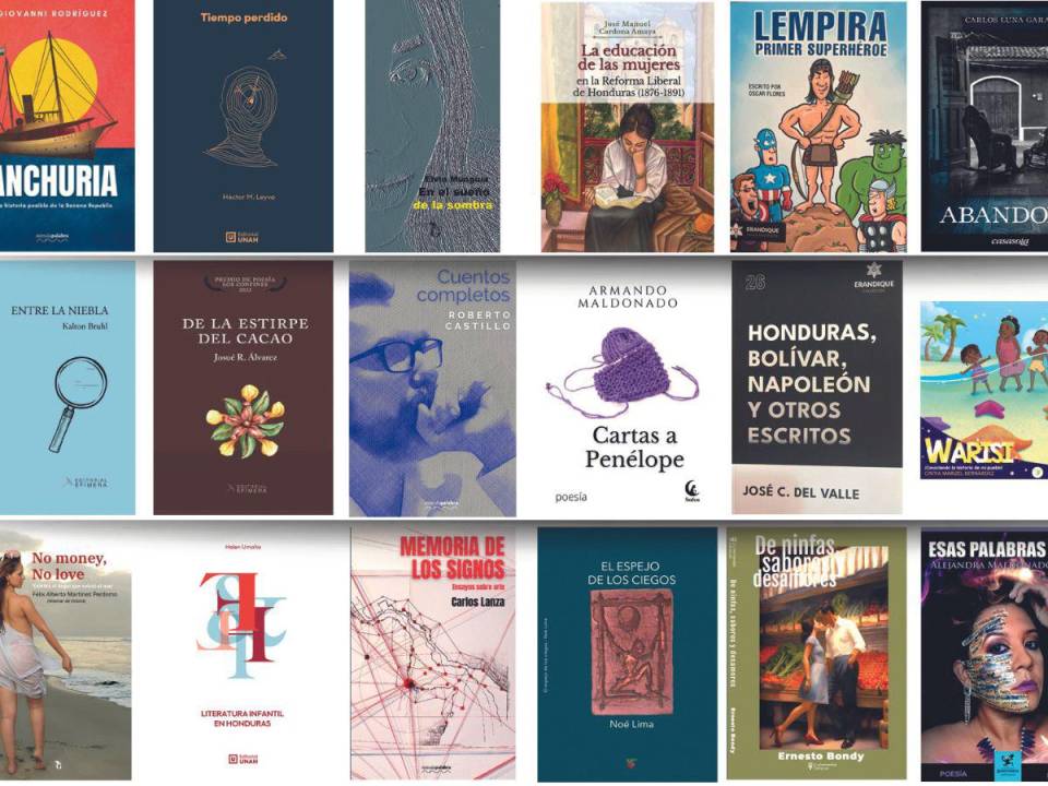En 2023 se publicaron más de 200 libros en Honduras. Este listado solo reúne 109 obras de 14 editoriales. En la producción literaria de 2023 hay libros de escritores hondureños y de otros países de America, Europa y Asia.