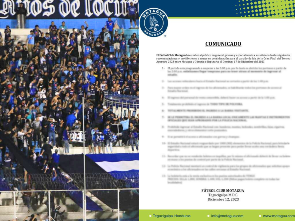 Motagua deja claras las reglas para el encuentro de ida en la final contra el Olimpia.