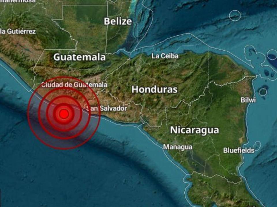 El temblor tuvo su epicentro en el océano Pacífico, en las costas del departamento de Escuintla (sur).
