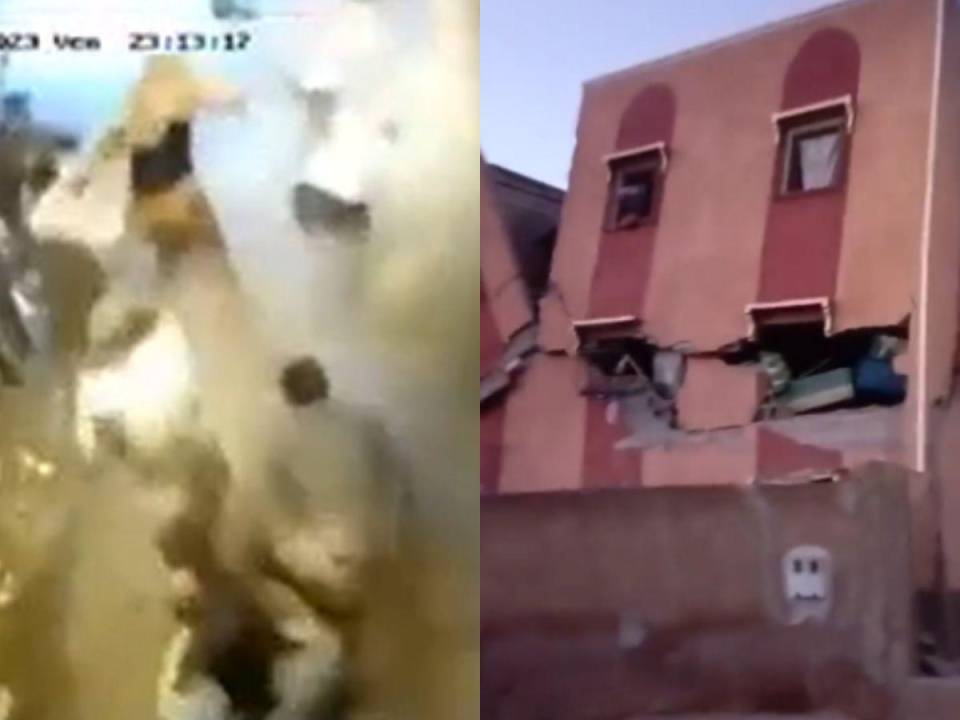 Capturas de pantalla de impactantes videos de la tragedia.