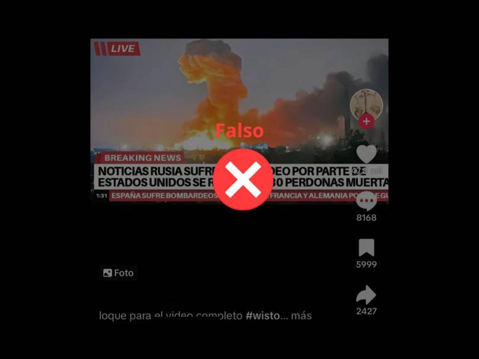 Captura de pantalla a una publicación de TikTok realizada el 20 de marzo de 2024.