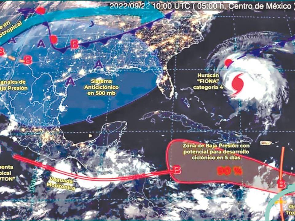 La trayectoria que trae la potencial tormenta tropical Hermine pronostica que pasará a 300 kilómetros de Honduras hoy por la noche.